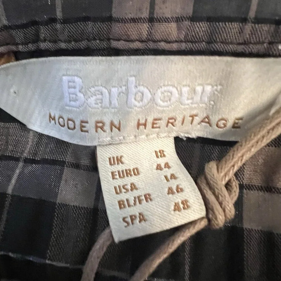 BARBOUR - ballon sleeve tie front prairie top size 14 - Picture 5 of 7